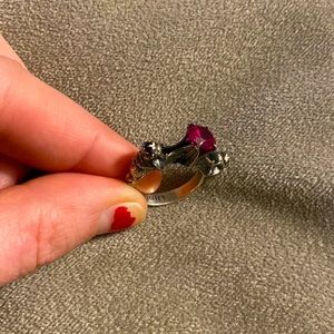 Custom Omnia Noctourne Ring w/ Pigeon’s Blood Synthetic Rubies